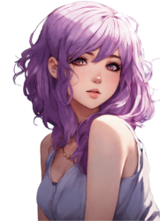 Purple Hair Anime png image
